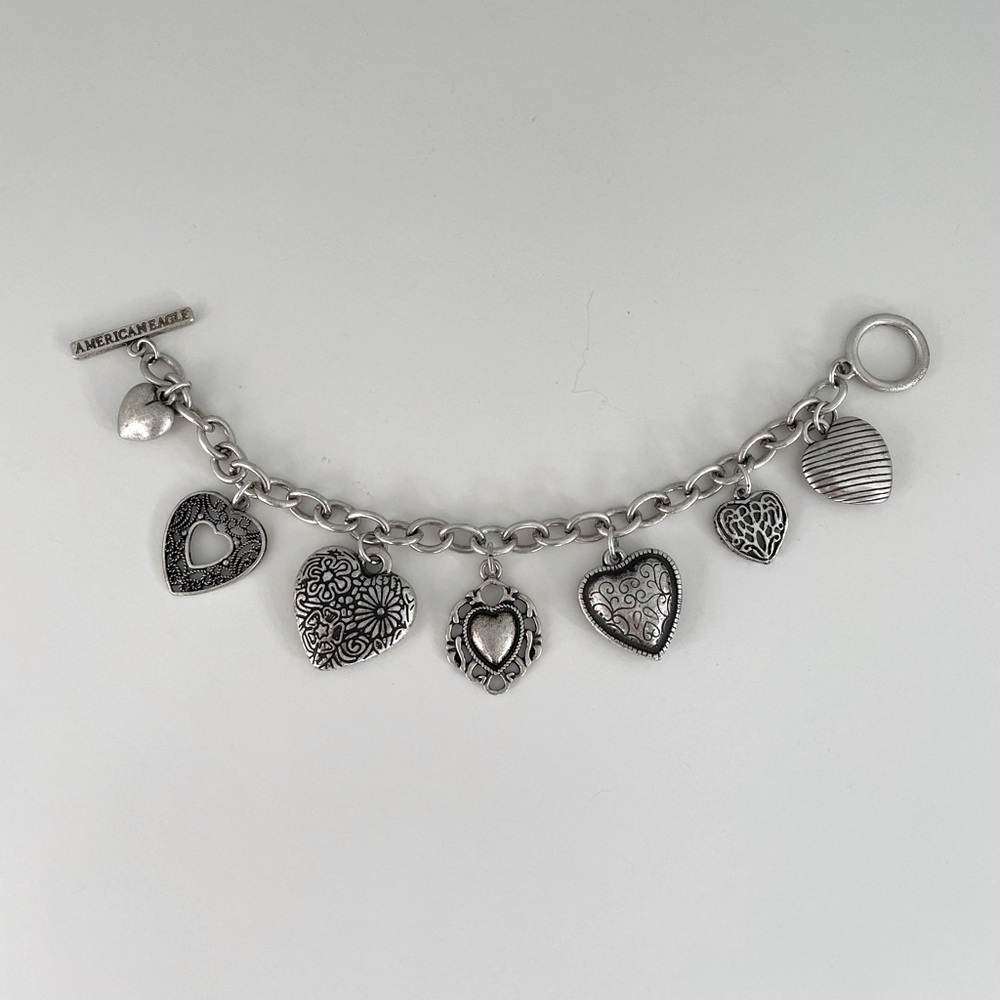 American Eagle Vintage Heart Charm Bracelet